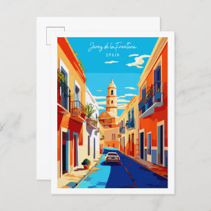 Jerez de la Frontera Spanien Vintage Postkarte