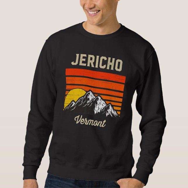 Jericho Vermont Retro Vintag City Staat Usa Sweatshirt (Vorderseite)