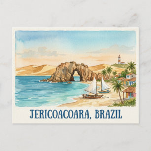 Jericoacoara Brasil Postkarte im Aquarellstil
