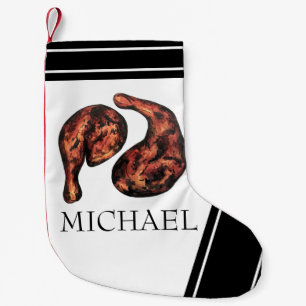 Jerk Chicken Leg Jamaikanische Küche Kleiner Weihnachtsstrumpf