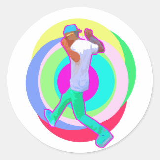 JERK DANCE Logo Runder Aufkleber