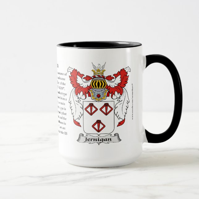 Jernigan Familien-Wappen Tasse (Rechts)