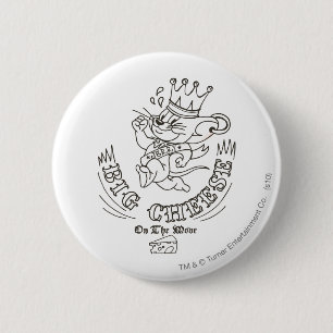 Jerry Big Cheese auf dem Mond 1 Button