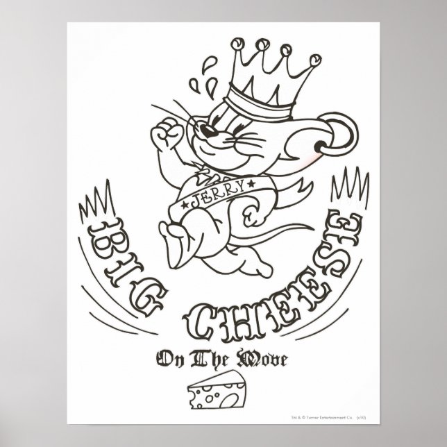 Jerry Big Cheese auf dem Mond 1 Poster (Vorne)
