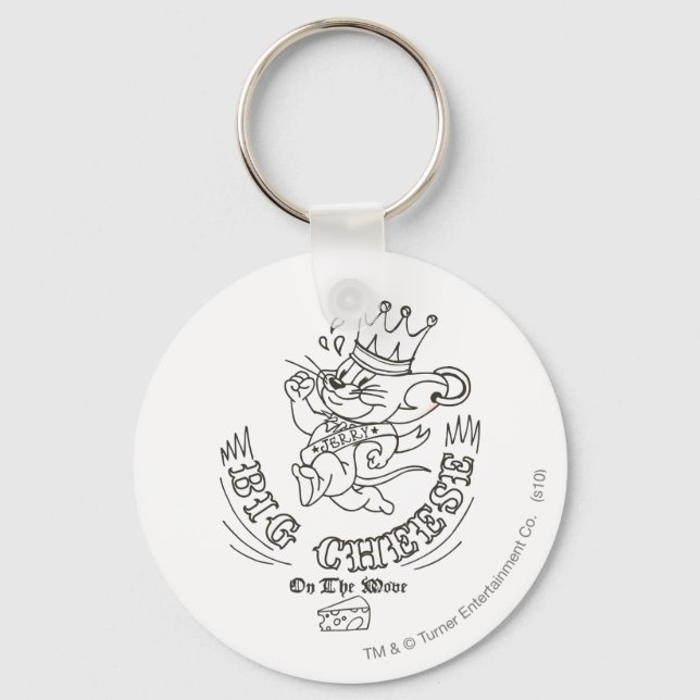 Jerry Big Cheese auf dem Mond 1 Schlüsselanhänger (Vorderseite)