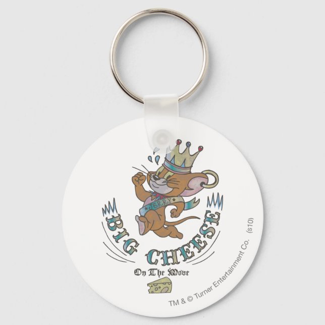 Jerry Big Cheese auf dem Mond 2 Schlüsselanhänger (Vorderseite)