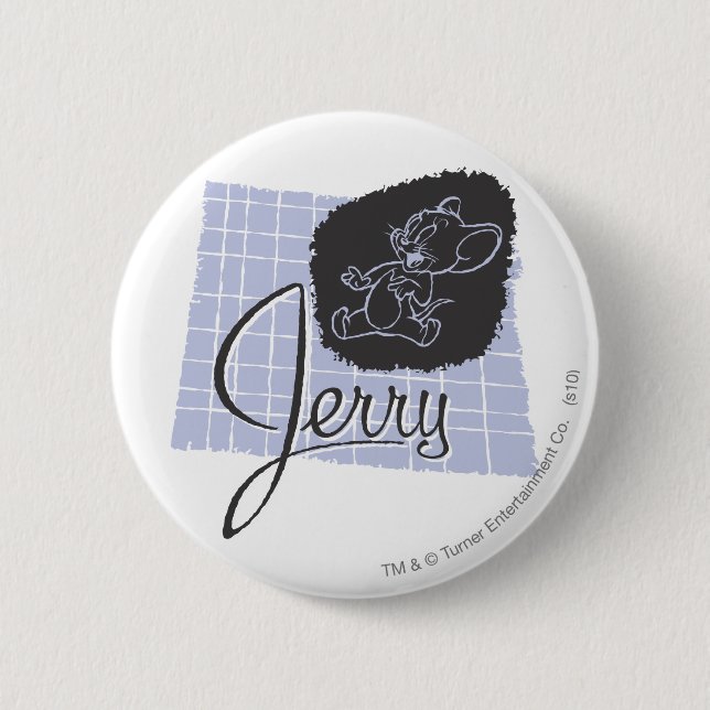 Jerry Black und Blue Script Button (Vorderseite)