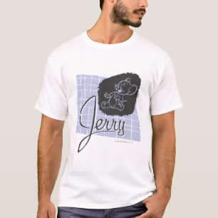 Jerry Black und Blue Script T-Shirt