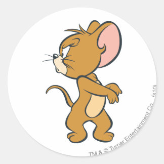 Jerry Blioking Back Annoyed Runder Aufkleber
