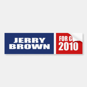 JERRY BROWN FÜR GOUVERNEUR AUTOAUFKLEBER
