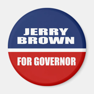 JERRY BROWN FÜR GOUVERNEUR MAGNET
