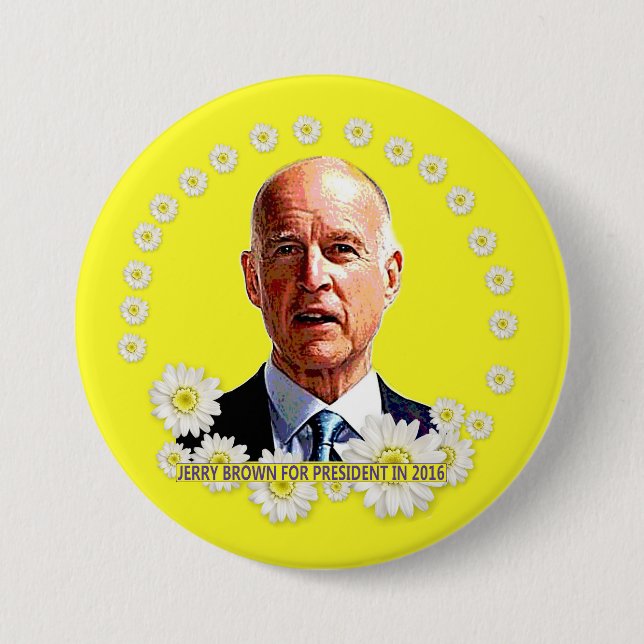 Jerry Brown für Präsidenten 2016 Button (Vorderseite)