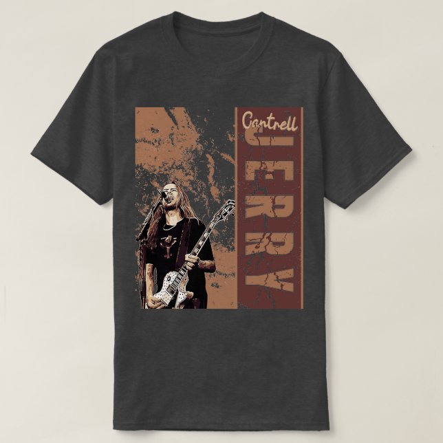 Jerry Cantrell Brown Vintag T-Shirt (Design vorne)