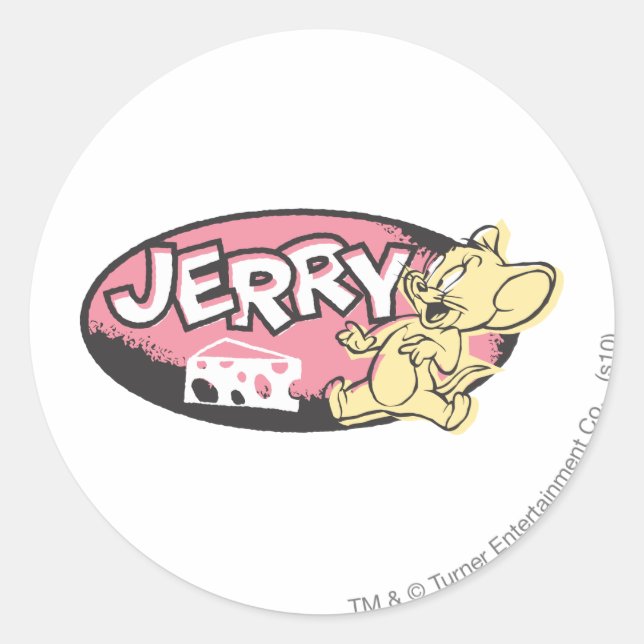 Jerry Cheese Logo Runder Aufkleber (Vorderseite)
