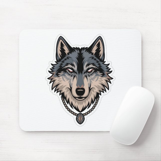 Jerry Garcia wolf Mousepad (Mit Mouse)