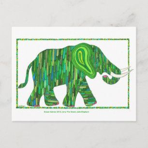 Jerry Green Jade Elephant Postcard Postkarte