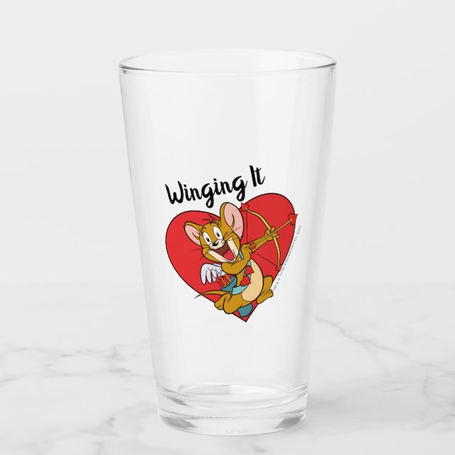 Jerry Mouse als Valentine Cupid Glas (Vorderseite)