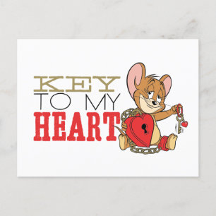 Jerry Mouse "Key To My Heart" Valentine Feiertagspostkarte