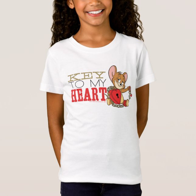 Jerry Mouse "Key to My Heart" Valentine T-Shirt (Vorderseite)