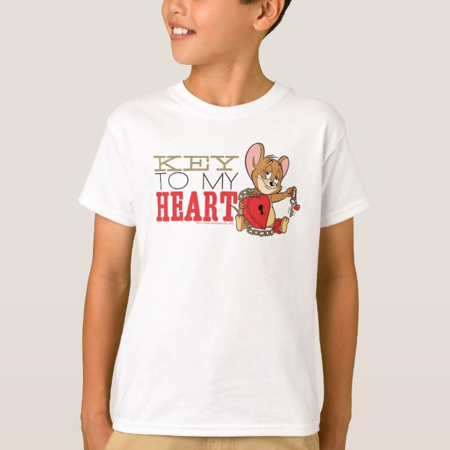 Jerry Mouse "Key to My Heart" Valentine T-Shirt (Vorderseite)