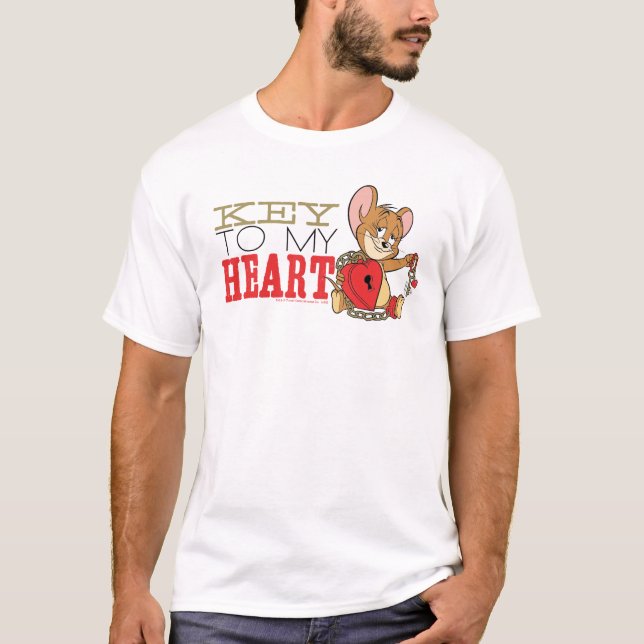 Jerry Mouse "Key to My Heart" Valentine T-Shirt (Vorderseite)