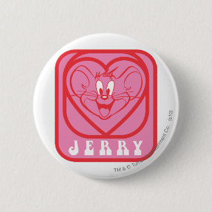 Jerry Pink Hearts Button