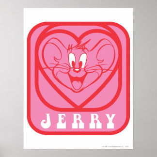 Jerry Pink Hearts Poster