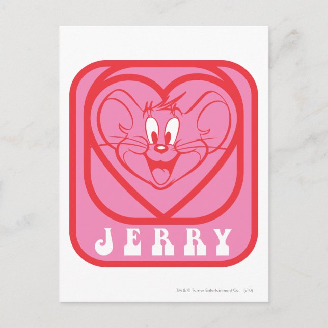 Jerry Pink Hearts Postkarte (Vorderseite)