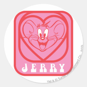 Jerry Pink Hearts Runder Aufkleber