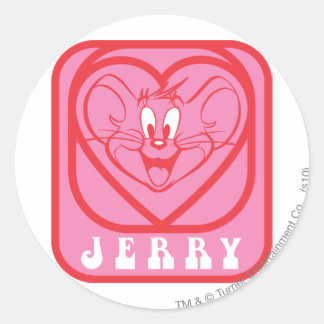 Jerry Pink Hearts Runder Aufkleber