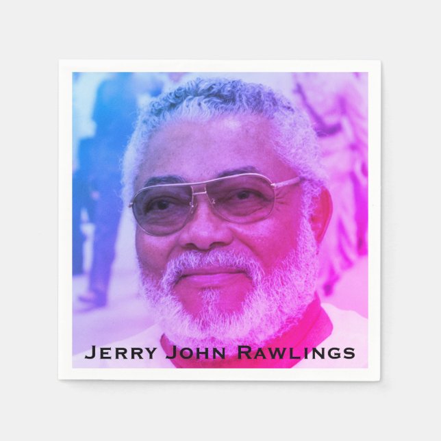 Jerry Rawlings, J.J. Rawlings, Präsident von Ghana Serviette (Vorderseite)