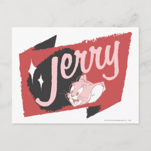 Jerry Red and Black Logo Postkarte