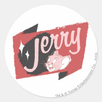 Jerry Red and Black Logo Runder Aufkleber