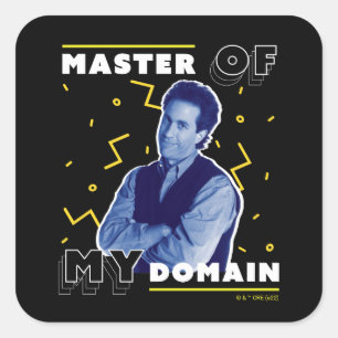 Jerry Seinfeld   Master of My Domain Quadratischer Aufkleber