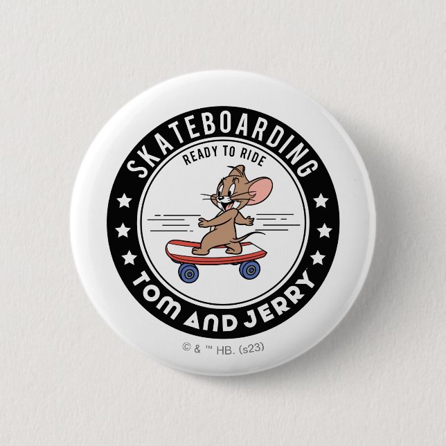 Jerry Skateboarding - Reitbereit Button (Vorderseite)