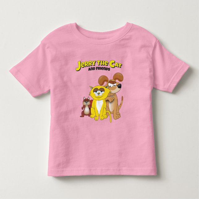 Jerry the Cat and Friends Kleinkind T-shirt (Vorderseite)