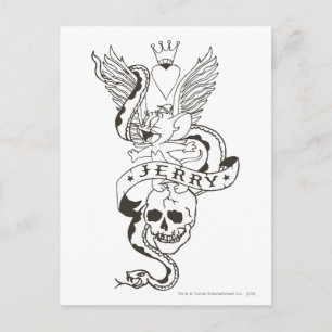 Jerry Twisted Tattoo 1 Postkarte