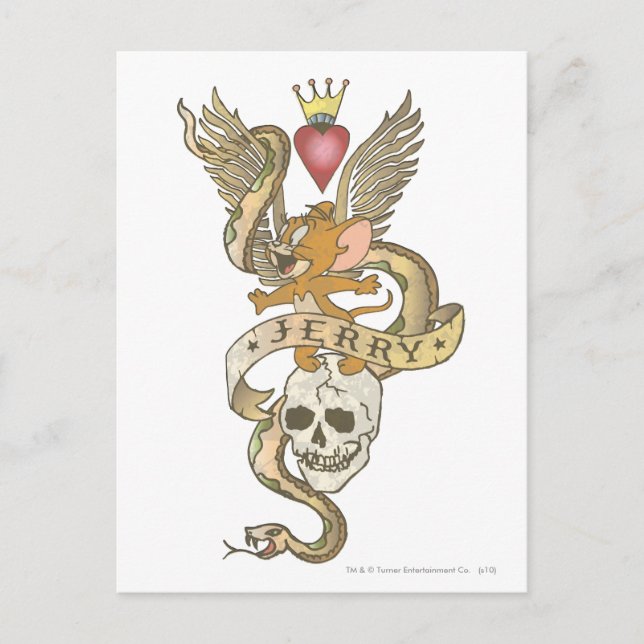 Jerry Twisted Tattoo 2 Postkarte (Vorderseite)