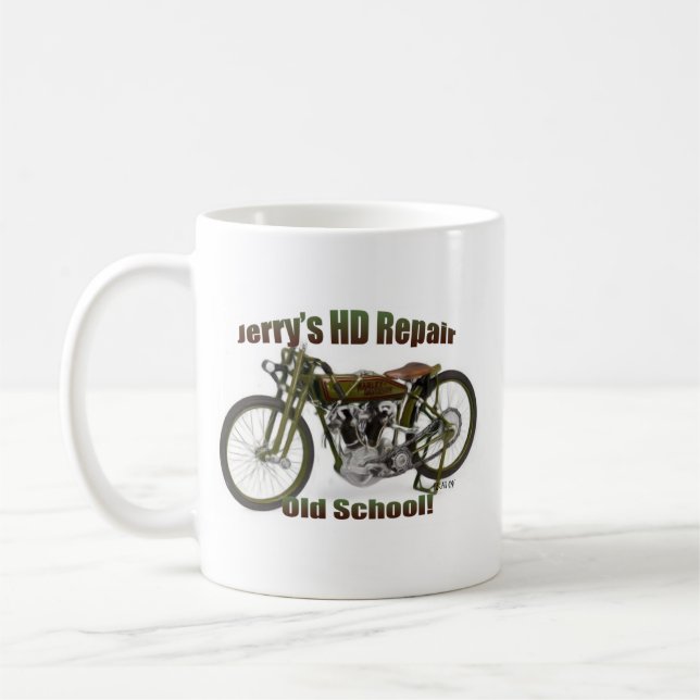 Jerrys HD Reparatur-Kaffee-Tasse, alte Schule! Kaffeetasse (Links)