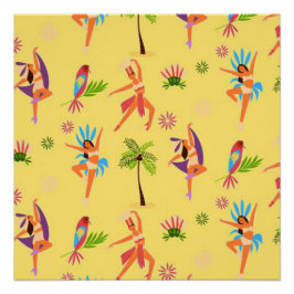 Jerrys traditionelle Aloha Hula Girls in Hawaii Poster