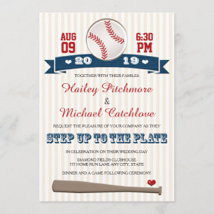 Jersey Baseball Hochzeitseinladungen Einladung