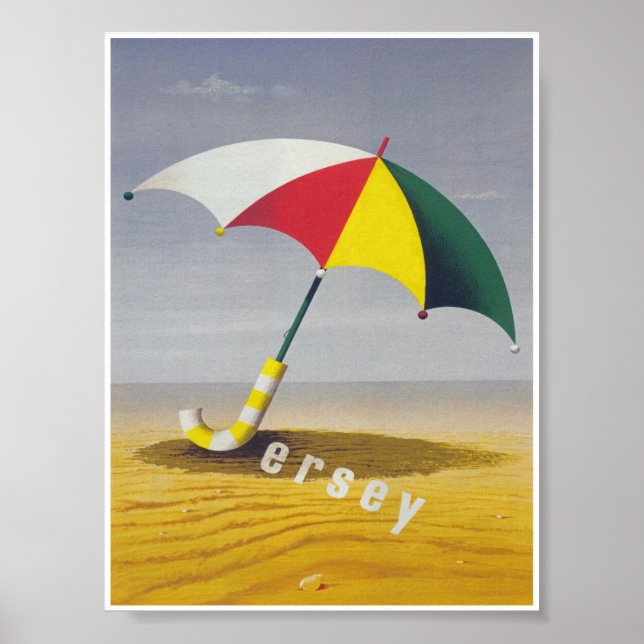 Jersey Channel Island Vintage Travel Poster (Vorne)