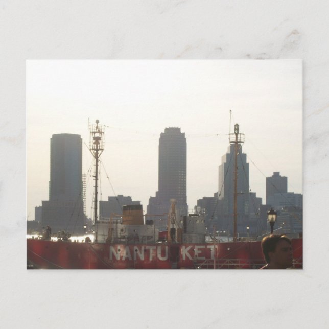 Jersey City aus Manhattan Postkarte (Vorderseite)