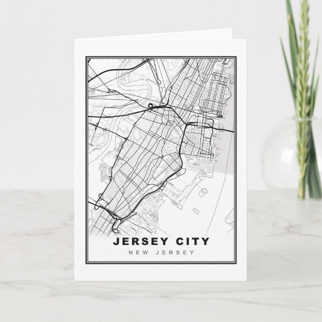 Jersey City Map Karte (Vorderseite)