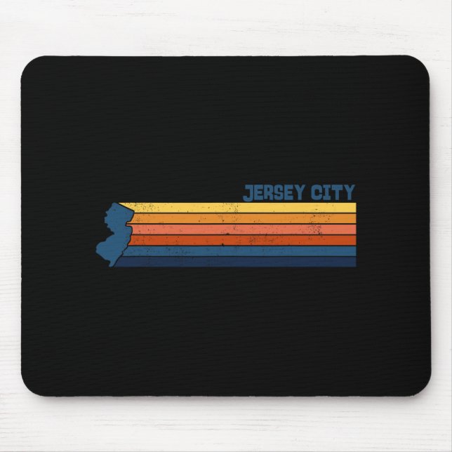 Jersey City New Jersey City Retro  Mousepad (Vorne)