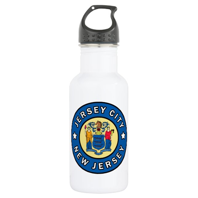 Jersey City New Jersey Edelstahlflasche (Vorderseite)