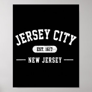 Jersey City New Jersey Gegr. 1617 Vintage Retro Poster