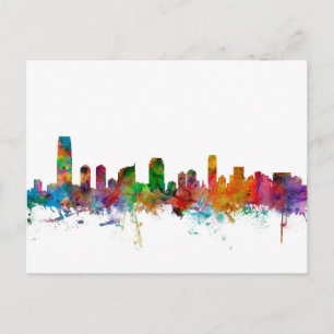 Jersey City New Jersey Skyline Postkarte