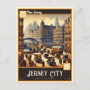 Jersey City, New Jersey   VINTAG Postkarte