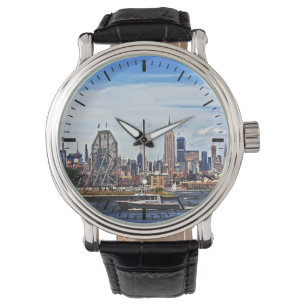 Jersey City NJ - Polizeiboot von Colgate Clock Armbanduhr